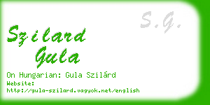 szilard gula business card